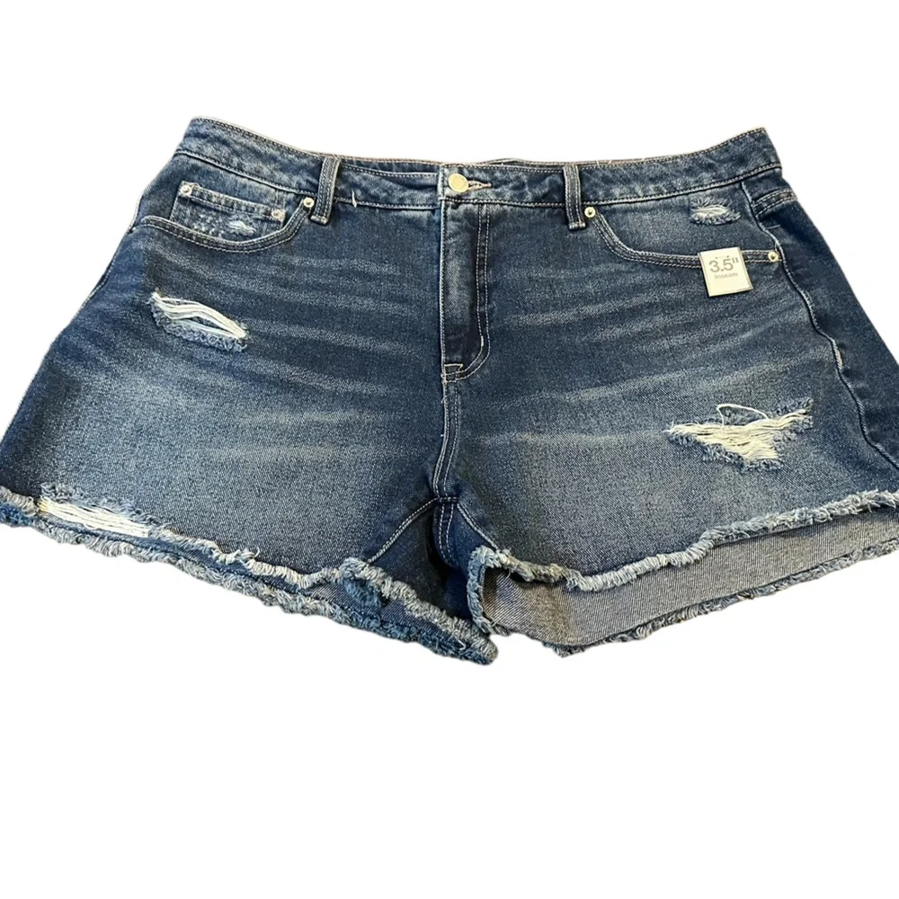 Women’s Time & Tru Denim Cutoff shorts hi rise 16 distressed NWT